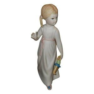 Cybis Bisque Wendy with Doll  Peter Pan Figurine